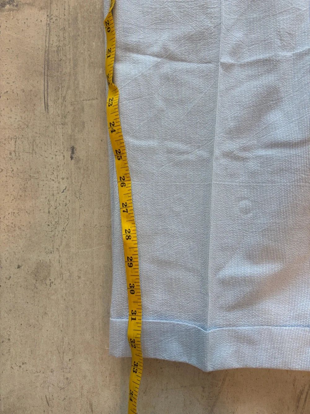 Vintage Nautica Seersucker Pants Men’s 36x32 Blue White Pleated Cuffed Cotton